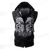 Nordic Wolf Fenrir Viking SED-0629 Zip Sleeveless Hoodie