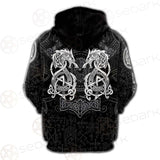 Nordic Wolf Fenrir Viking SED-0629 Hoodie & Zip Hoodie Raglan