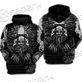 Nordic Norse Mythology Symbols SED-0631 Hoodie & Zip Hoodie Raglan