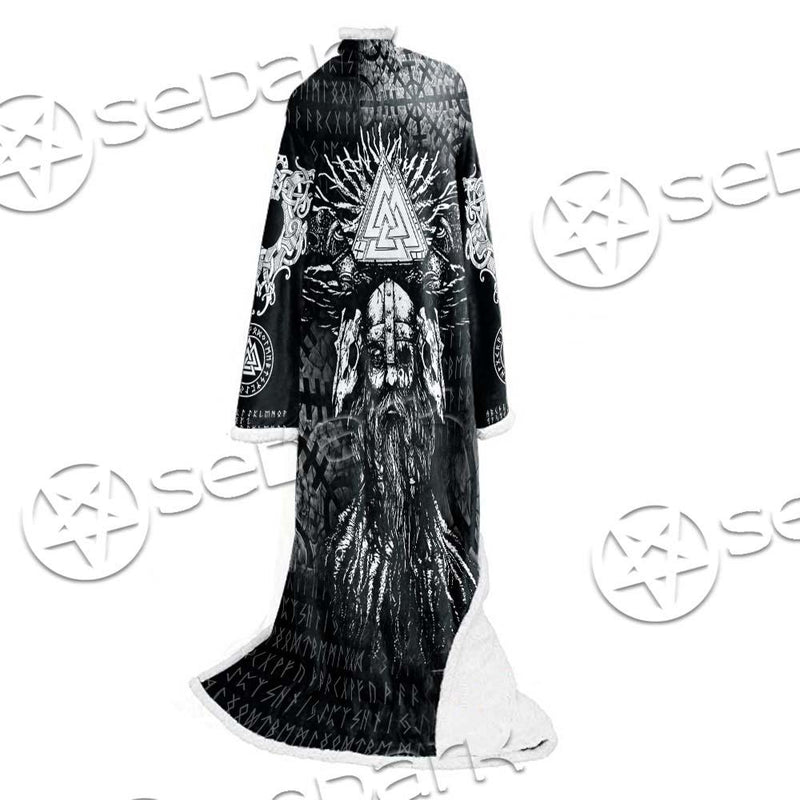 Nordic Norse Mythology Symbols SED-0631 Sleeved Blanket