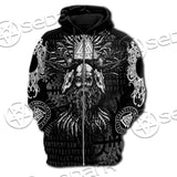 Nordic Norse Mythology Symbols SED-0631 Hoodie & Zip Hoodie Raglan