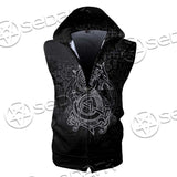 Viking Wolf SED-0632 Zip Sleeveless Hoodie