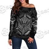 Viking Eagle Pattern SED-0633 Off Shoulder Sweaters