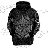 Viking Eagle Pattern SED-0633 Hoodie & Zip Hoodie Raglan