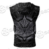 Viking Eagle Pattern SED-0633 Zip Sleeveless Hoodie