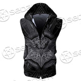 Viking Eagle Pattern SED-0633 Zip Sleeveless Hoodie