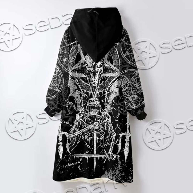 Satanic Art SED-0634 Oversized Sherpa Blanket Hoodie