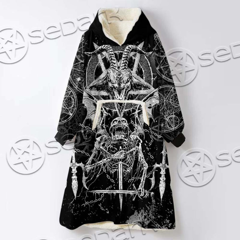 Satanic Art SED-0634 Oversized Sherpa Blanket Hoodie