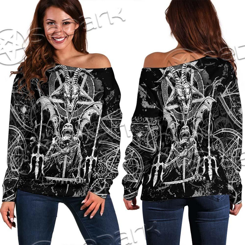 Satanic Art SED-0634 Off Shoulder Sweaters