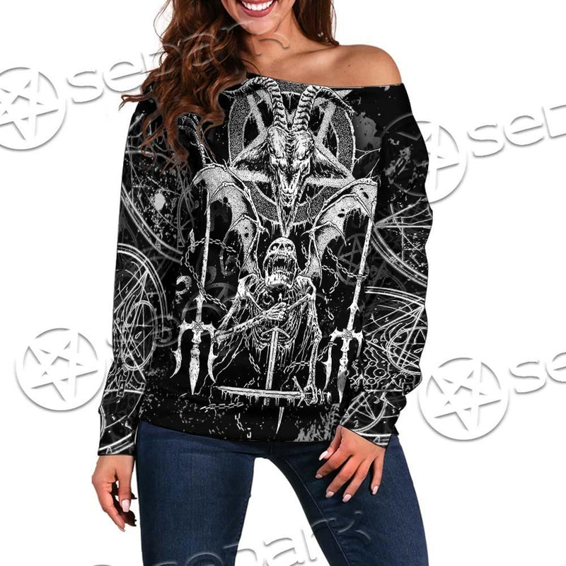 Satanic Art SED-0634 Off Shoulder Sweaters