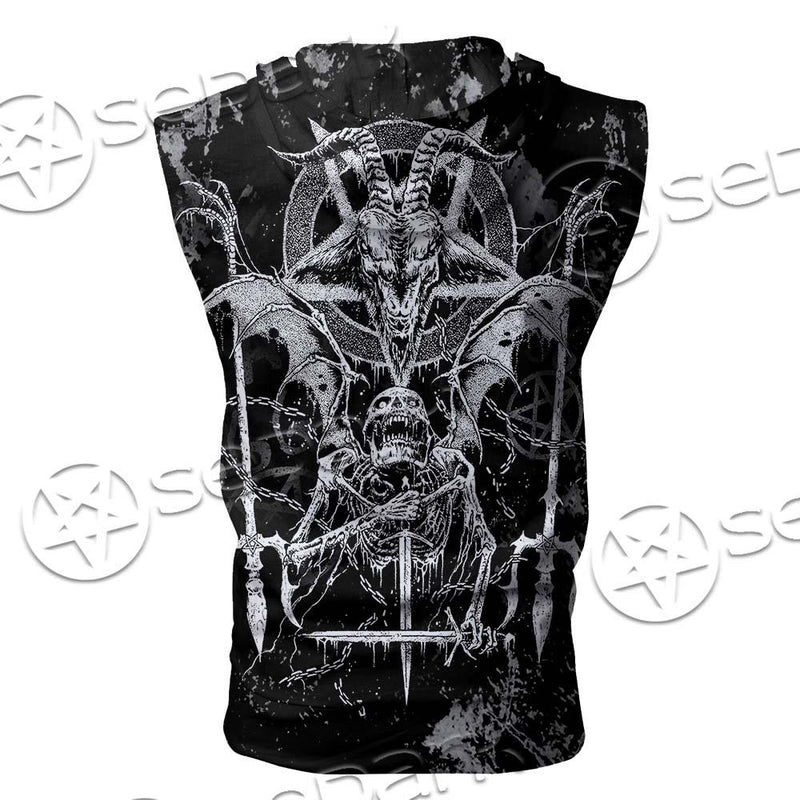 Satanic Art SED-0634 Zip Sleeveless Hoodie