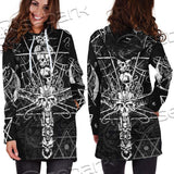 Sigil Of Baphomet And Skull SED-0635 Hoodie Dress