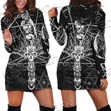 Sigil Of Baphomet And Skull SED-0635 Hoodie Dress