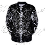 Sigil Of Baphomet And Skull SED-0635 Button Jacket