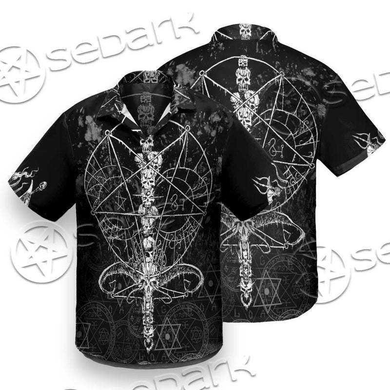 Sigil Of Baphomet And Skull SED-0635 Shirt Allover