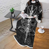 Sigil Of Baphomet And Skull SED-0635 Sleeved Blanket