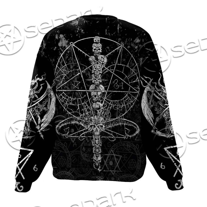 Sigil Of Baphomet And Skull SED-0635 Unisex Sweatshirt