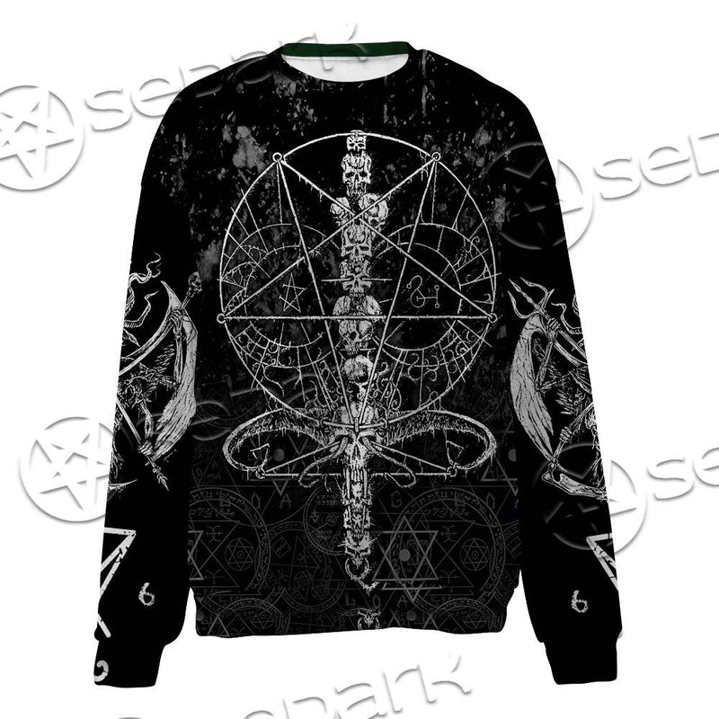 Sigil Of Baphomet And Skull SED-0635 Unisex Sweatshirt
