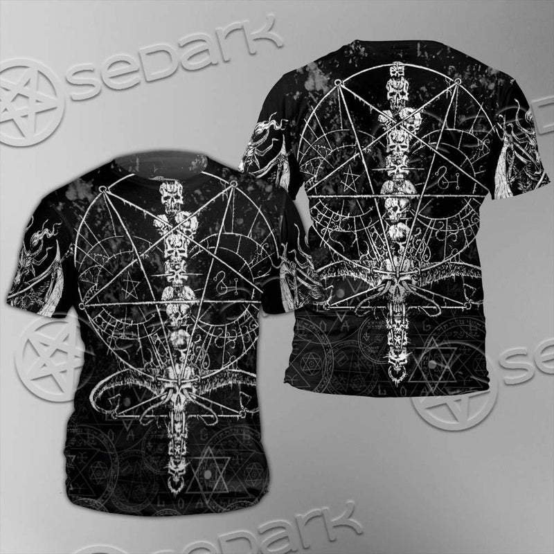 Sigil Of Baphomet And Skull SED-0635 Unisex T-shirt