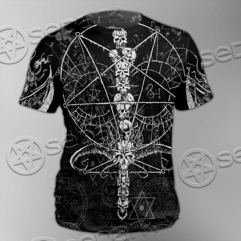 Sigil Of Baphomet And Skull SED-0635 Unisex T-shirt