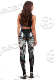 Gothic Skull And Rose SED-0638 Leggings Allover Print