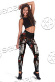 Gothic Skull And Rose SED-0638 Leggings Allover Print