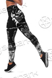 Gothic Triple Moon And Skull SED-0639 Leggings Allover Print