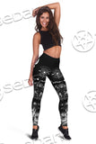 Gothic Triple Moon And Skull SED-0639 Leggings Allover Print