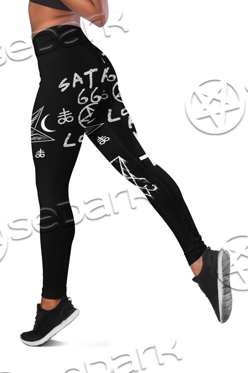 Satan 666 Loves Me SED-0640 Leggings Allover Print