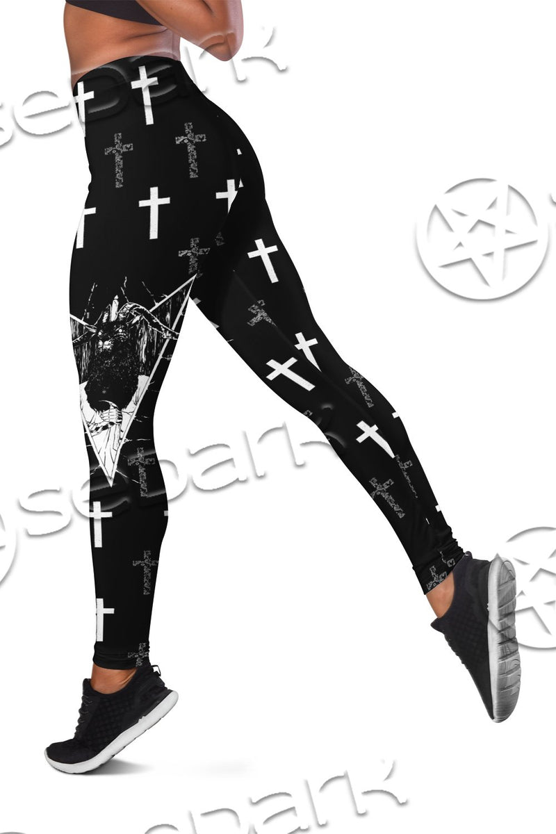 Baphomet Cross SED-0641 Leggings Allover Print