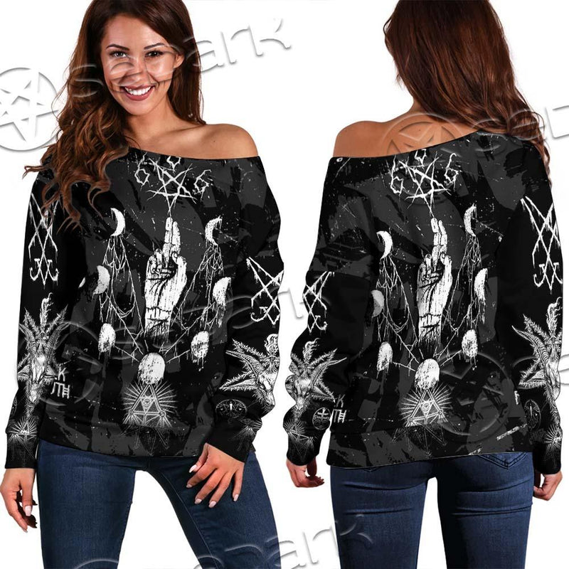 Satan The Wish Of Enmity SED-0647 Off Shoulder Sweaters