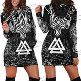 Viking Magical Runic Compass SED-0654 Hoodie Dress