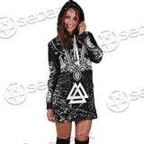 Viking Magical Runic Compass SED-0654 Hoodie Dress