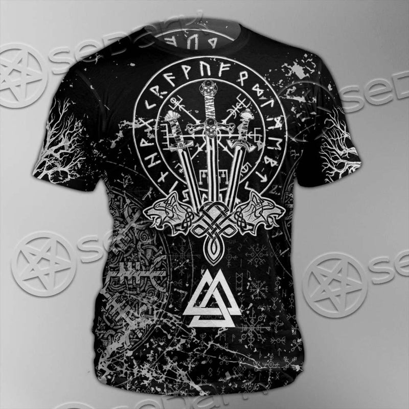 Viking Magical Runic Compass SED-0654 Unisex T-shirt