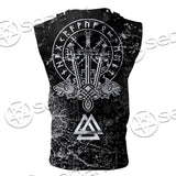 Viking Magical Runic Compass SED-0654 Zip Sleeveless Hoodie