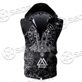 Viking Magical Runic Compass SED-0654 Zip Sleeveless Hoodie