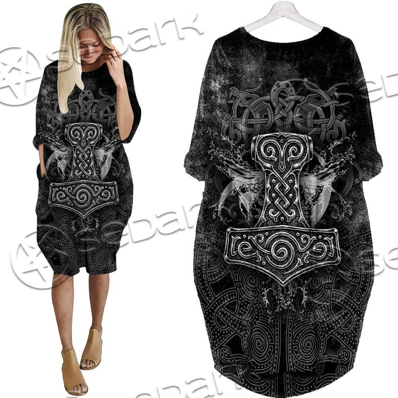 Viking Thor'S Hammer SED-0655 Batwing Pocket Dress