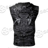 Viking Thor'S Hammer SED-0655 Zip Sleeveless Hoodie