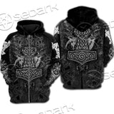 Viking Thor'S Hammer SED-0655 Hoodie & Zip Hoodie Raglan