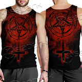 Red Sigil Of Baphomet SED-0658 Men Tank-tops