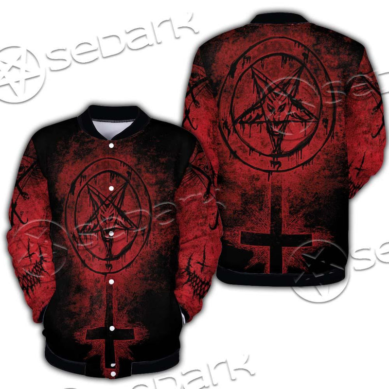 Red Sigil Of Baphomet SED-0658 Button Jacket