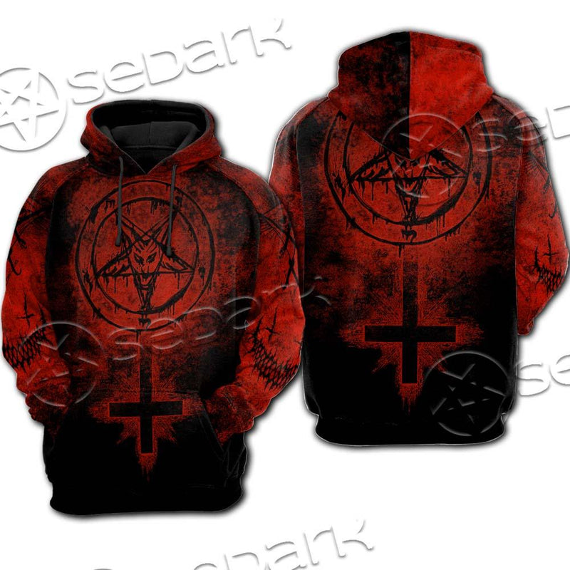 Red Sigil Of Baphomet SED-0658 Hoodie & Zip Hoodie Raglan