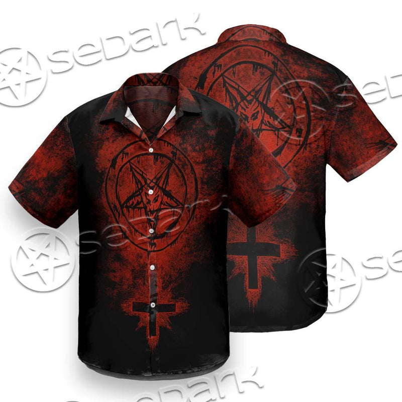 Red Sigil Of Baphomet SED-0658 Shirt Allover