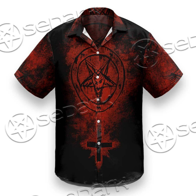 Red Sigil Of Baphomet SED-0658 Shirt Allover