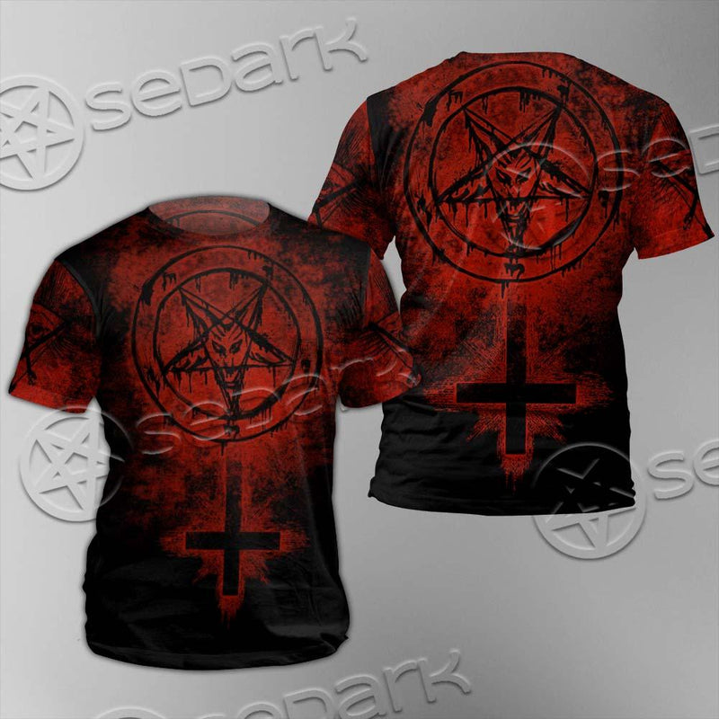 Red Sigil Of Baphomet SED-0658 Unisex T-shirt