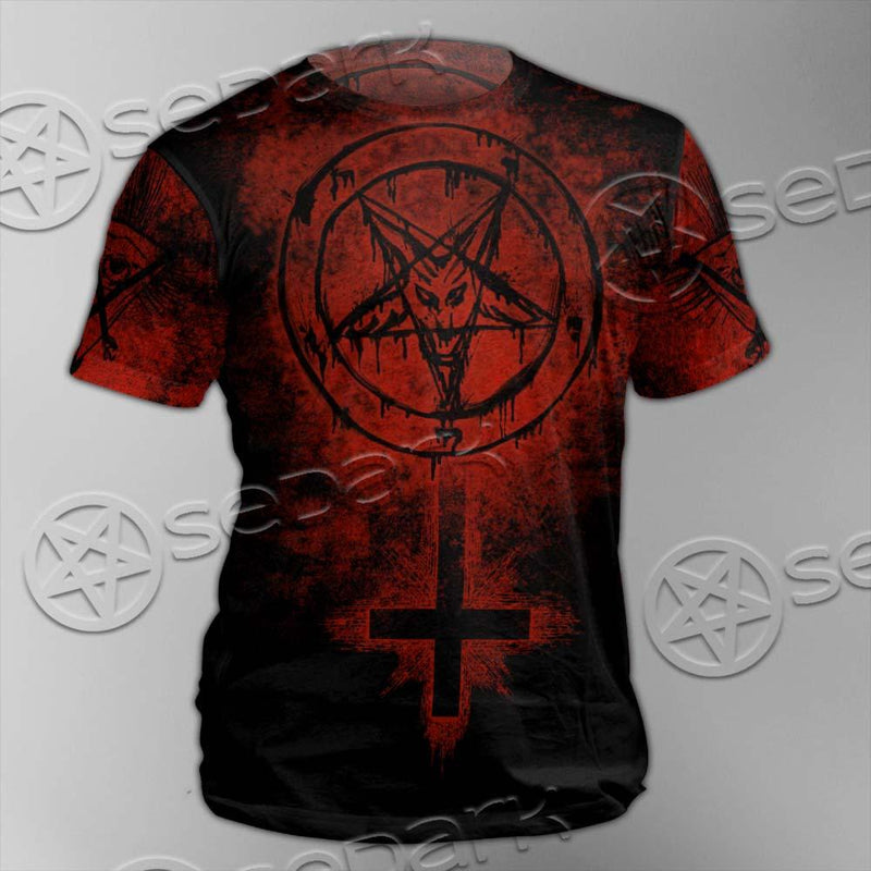 Red Sigil Of Baphomet SED-0658 Unisex T-shirt