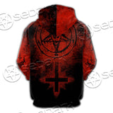 Red Sigil Of Baphomet SED-0658 Hoodie & Zip Hoodie Raglan