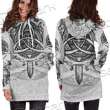 Ancient Viking Warrior Symbols SED-0659 Hoodie Dress