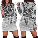 Ancient Viking Warrior Symbols SED-0659 Hoodie Dress