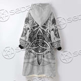 Ancient Viking Warrior Symbols SED-0659 Oversized Sherpa Blanket Hoodie